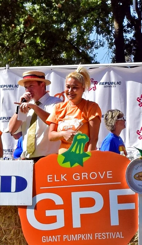 Miki Sudo at a 2015 competitive eating event